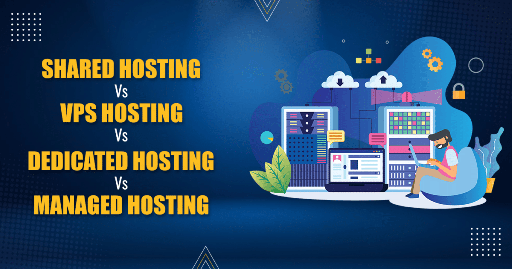 A laptop with a web hosting diagram on the screen and a checklist on the keyboard, representing the different types of web hosting and how to choose the best one for your website.