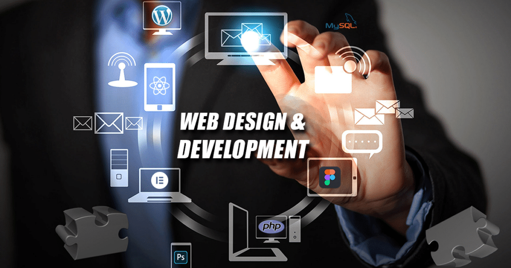 Beenacle Technologies services image with web development, web design, graphics design, SEO, and more