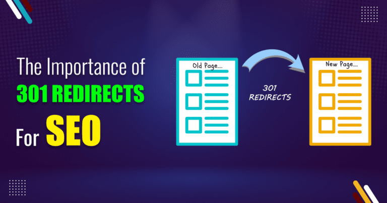 Importance of 301 redirects for SEO diagram
