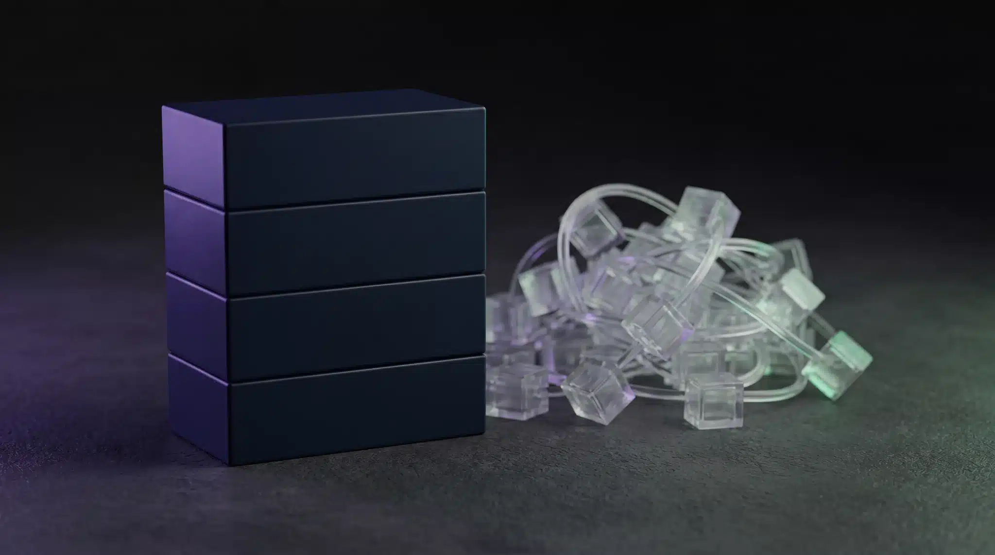 A neat block stack beside a tangled pile, clean Bricks markup versus nested Elementor wrappers.