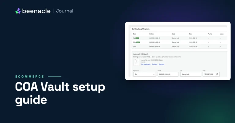 COA Vault setup guide: install it, add COAs, show them per size
